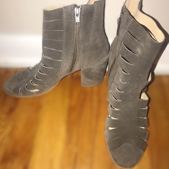 Canopy Suede Peep Toe Bootie - Picture 3 of 5